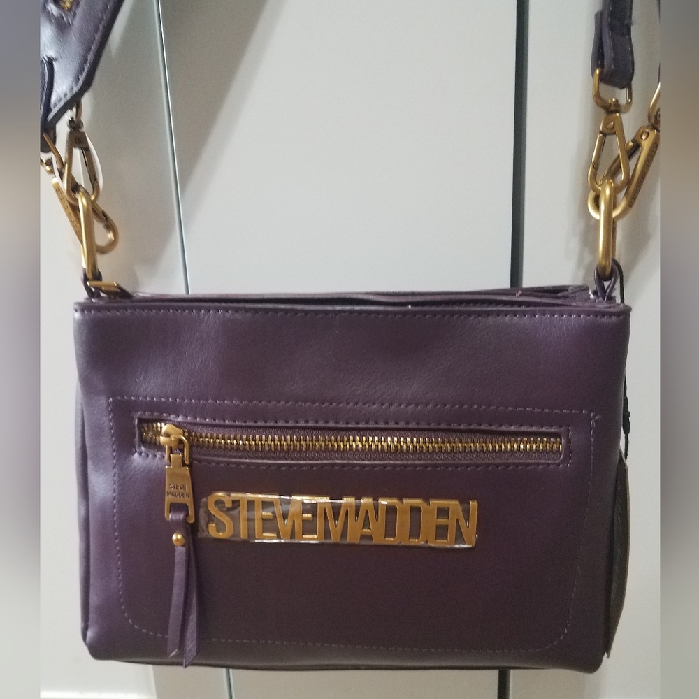 Steve Madden Beet Purple Crossbody Bag NWT - Picture 3 of 17